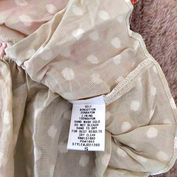 Storia smocked polka dot dress size S - Picture 7 of 9